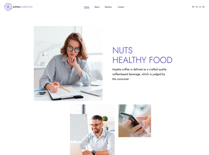 Impeka Marketing - Another minimal one-page case study created with Impeka.